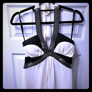 BEBE Embellished Halter Top Size S